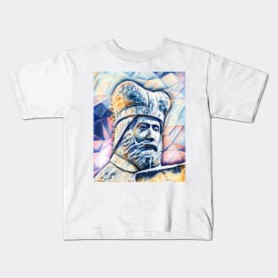 Geoffrey of Monmouth Portrait | Geoffrey of Monmouth Artwork 12 Kids T-Shirt